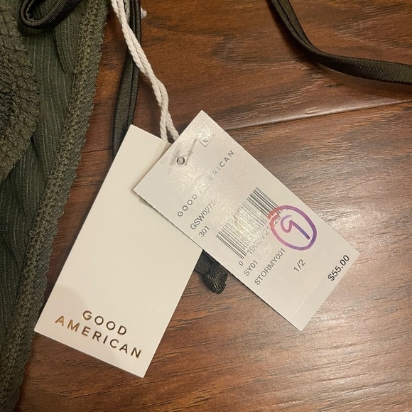 NWT Good American Ribbed Bikini Bottom Size 1/2 - Picture 2 of 4